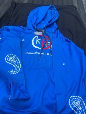 Men's Blue Pullover Hoodie IEDF New With Tag